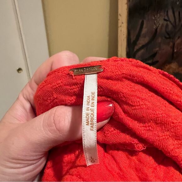 Free People Begonia Red Embroidered Blouse - Picture 11 of 11